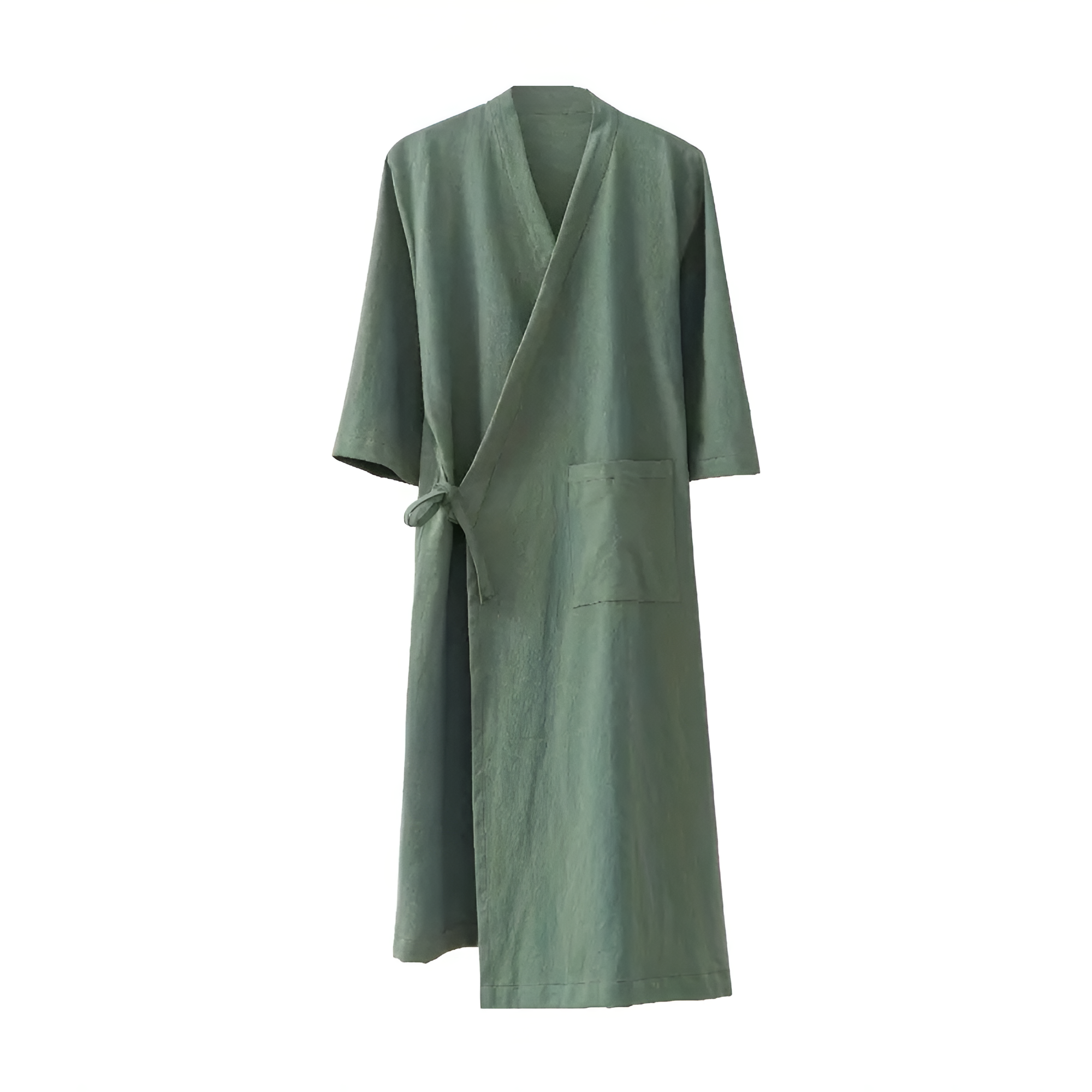 Minimalist Unisex Kimono Bath Robe — product detail view