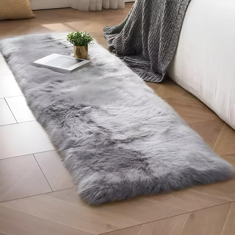 Faux Fur Plush Couch Cover — alternate angle view