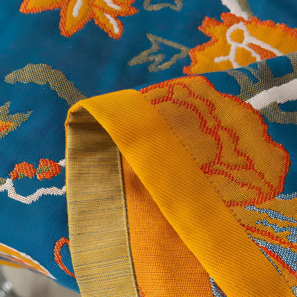 Lush Flower Cranes Bath Towel — product close-up