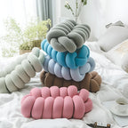 Splendid Ellipse Knotted Plush Cushion — product detail view