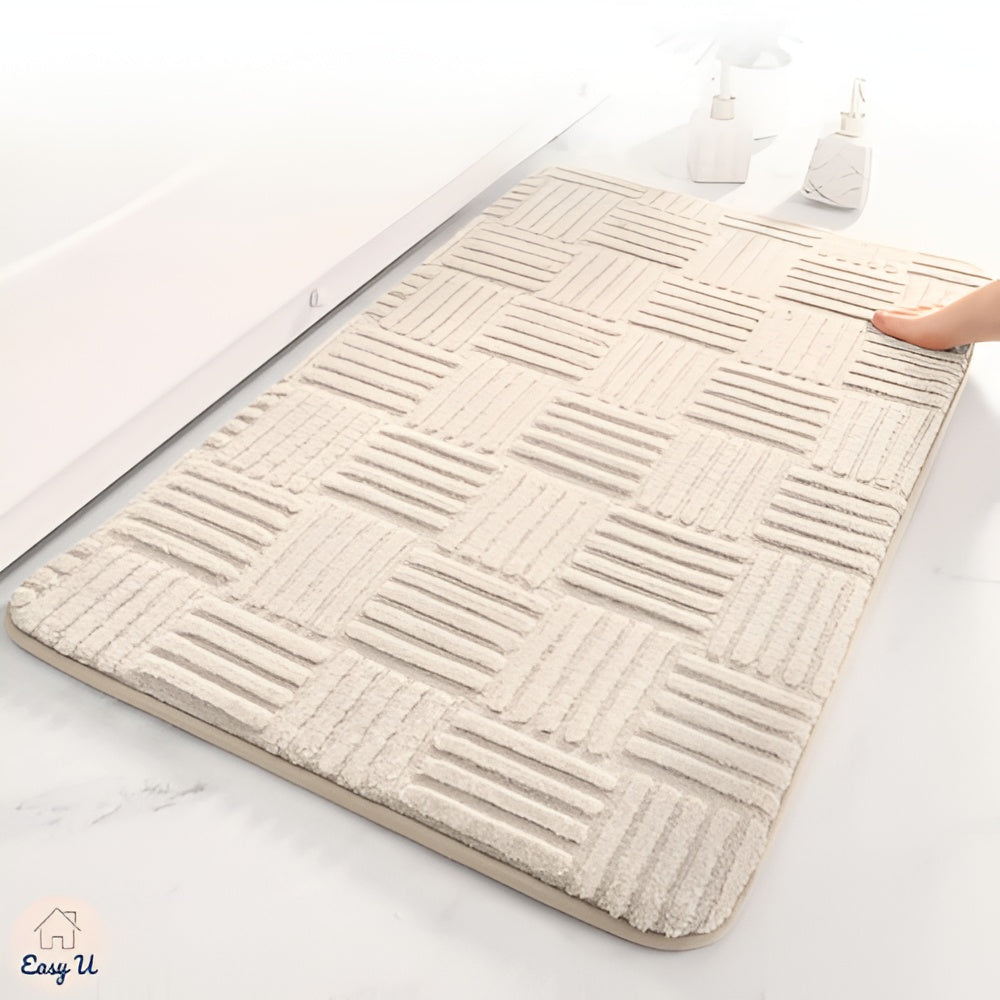 Vivid Grid Absorbent Bath Mat — product detail view