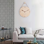 Minimalist Rope Wood Wall Clock — product in use