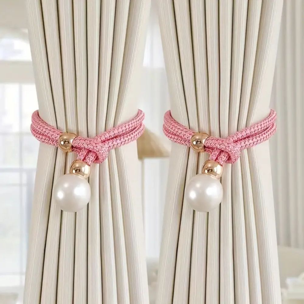Lustrous Pearl Curtain Tie Back | 2 Pcs Set — product close-up