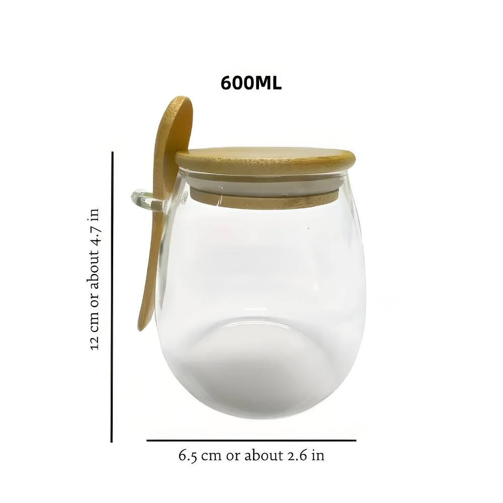 Nature's Pantry Glass Jar — material texture close-up