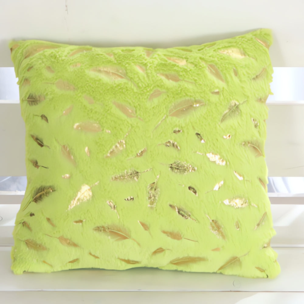Golden Leaf Velvet Cushion Covers — material texture close-up