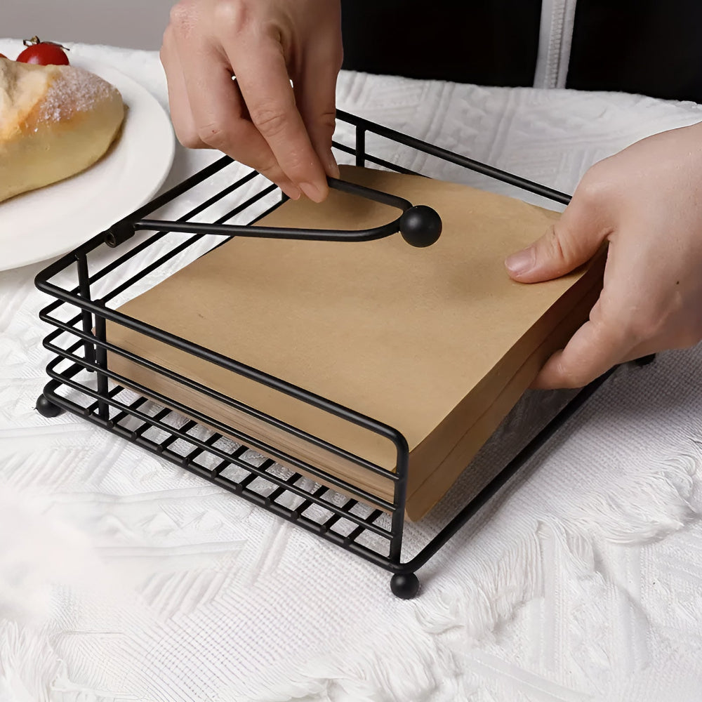 Sleek Iron Napkin Holder — product feature detail