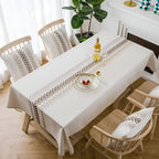 Elegance Leaves Embroidered Tablecloth — additional view