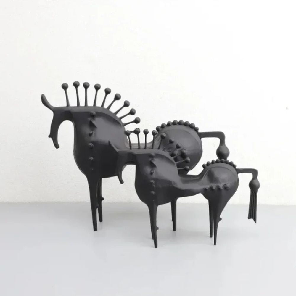 Black Stallion Metal Sculpture — lifestyle shot
