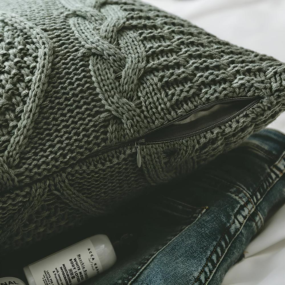 Braided Knitted Cushion Cover — lifestyle shot