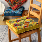Moroccan Inspired Tie-Strap Cushion — product detail view