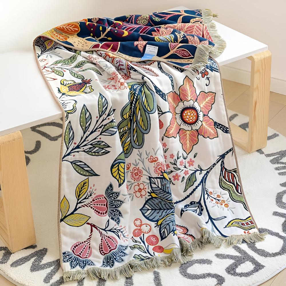 Reversible Garden Bloom Bath Towel — main product photo