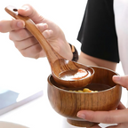 Natural Wooden Soup Spoon — product detail view