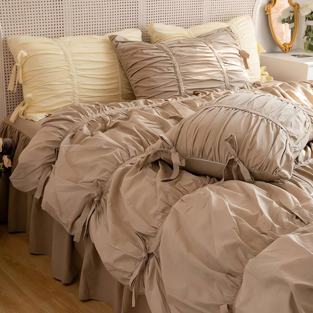 Princess Amara Ruffled Lace Bedding | 4pcs Set — lifestyle shot