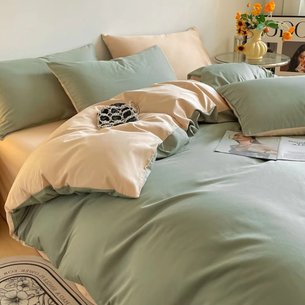 Lustova Cotton Quilt Cover | 3pcs Set — product close-up