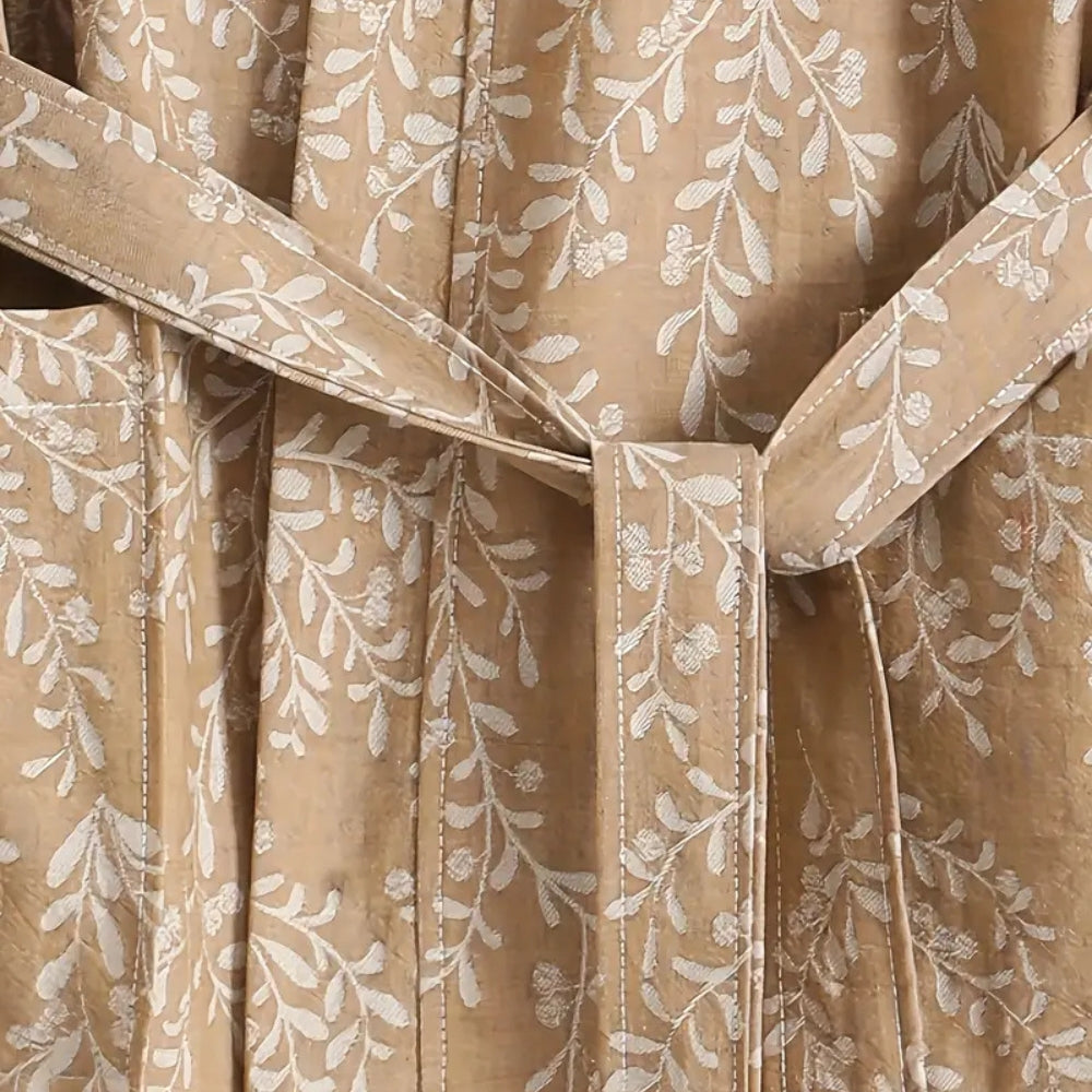 Featherlight Jacquard Cotton Bath Robe — lifestyle shot