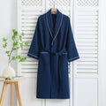 Luxury Waffle Weave Cotton Bathrobe — product close-up