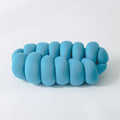 Splendid Ellipse Knotted Plush Cushion — size and scale reference