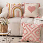 Tassel-Trimmed Boho Floral Cushions — main product photo