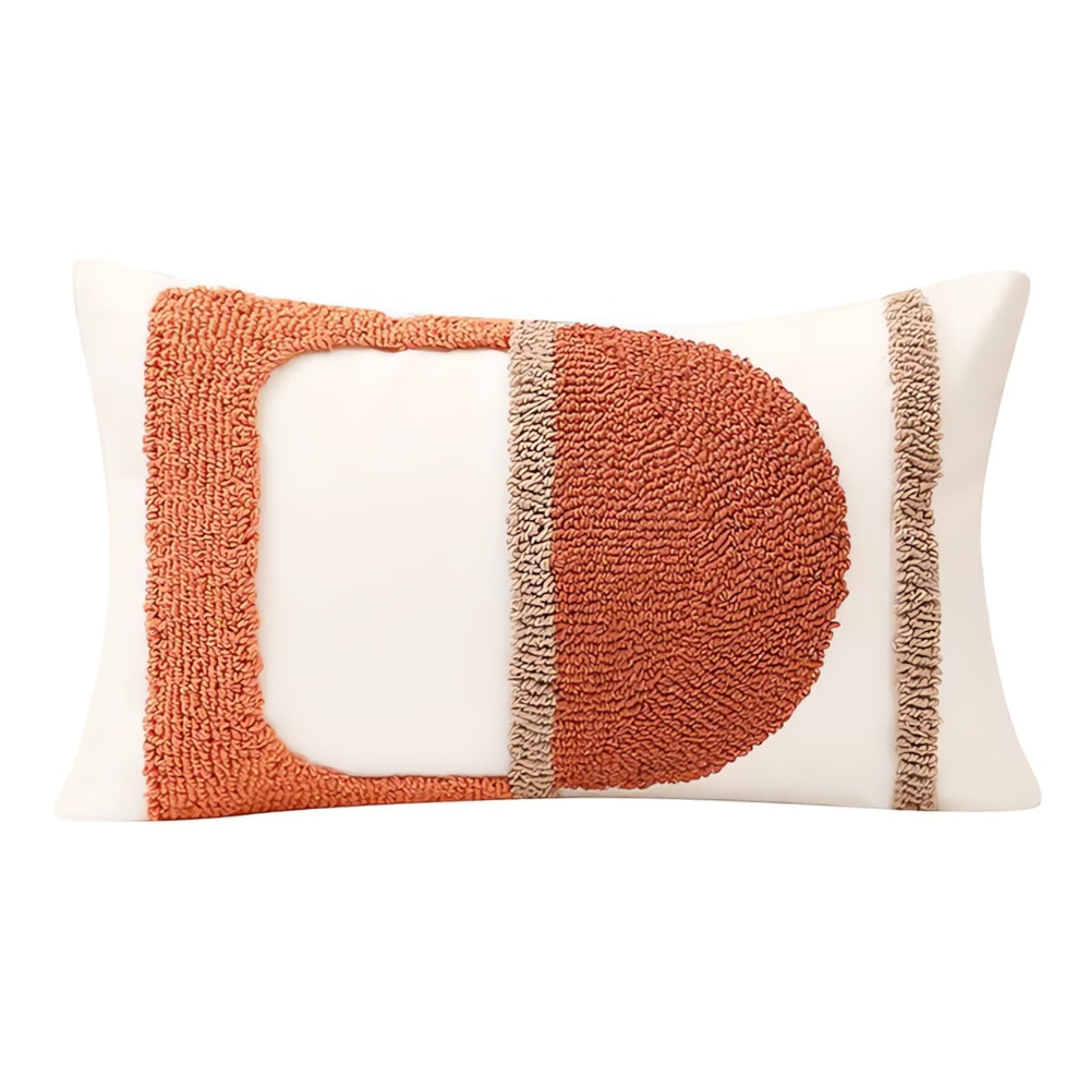 Eden Geometric Embroidery Cushion Cover — lifestyle shot
