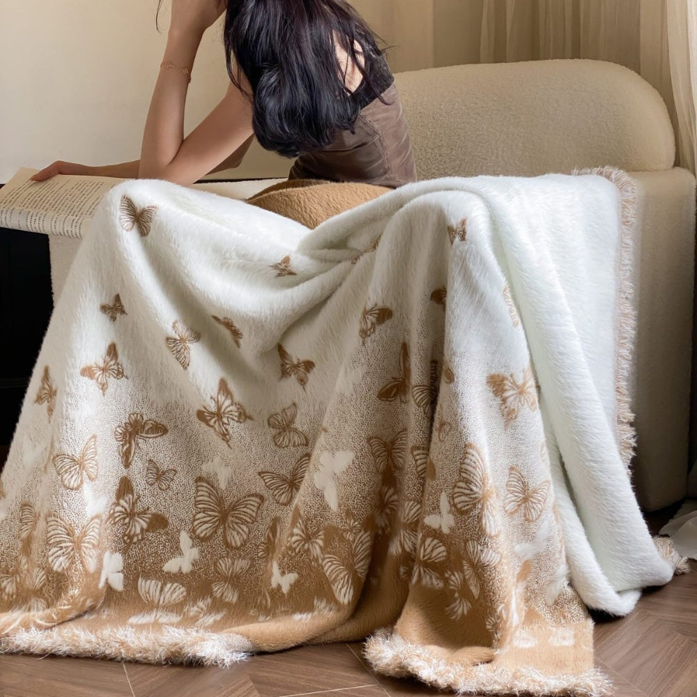 Oriental-Inspired Mink Blanket — product close-up