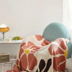 Scandinavian Bold Floral Print Blanket — additional view