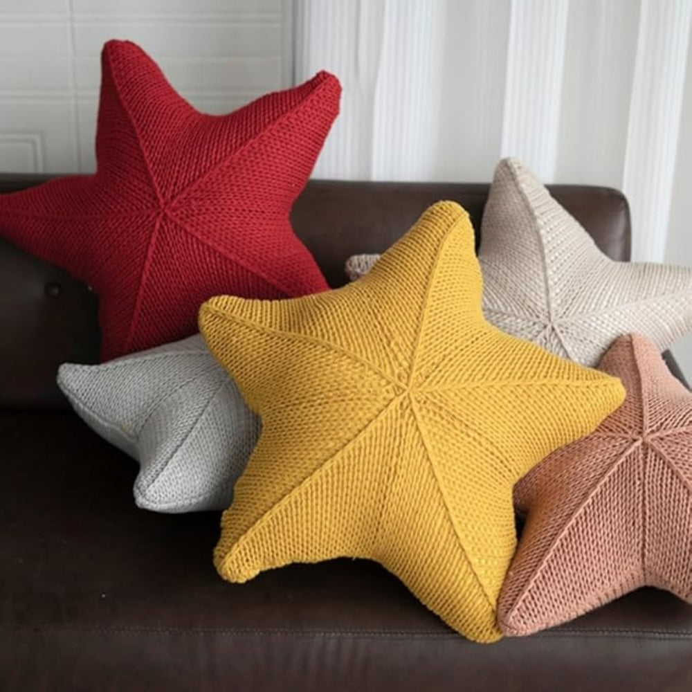 Starfish Hand-Knitted Cushion — product detail view