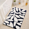 Zyphire Leaf Pattern Bath Mat — alternate angle view