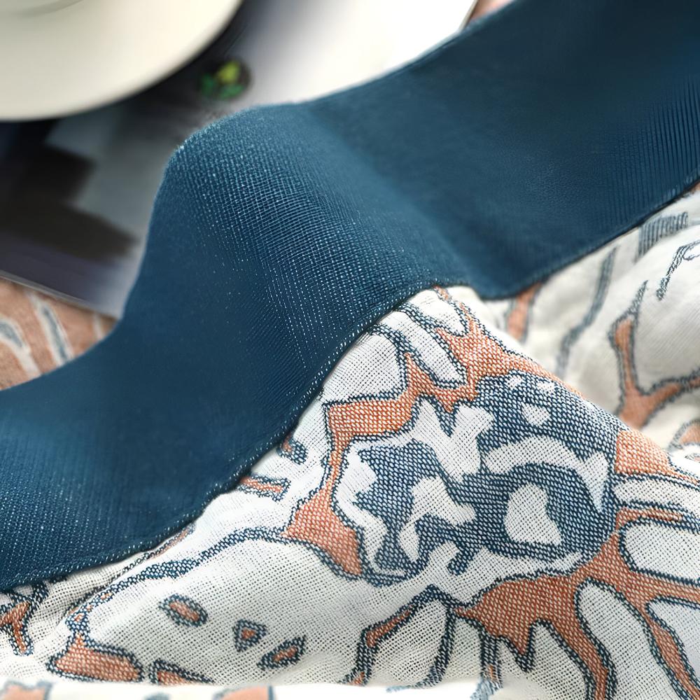 Botanical Bliss Cotton Blanket — product close-up