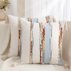 Double-Sided Boho Stripe Cushion Covers — product detail view