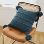 Nordic Knitted Tassel Cushion — product close-up