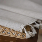 Farmhouse Chic Linen Geometric Curtain — lifestyle shot