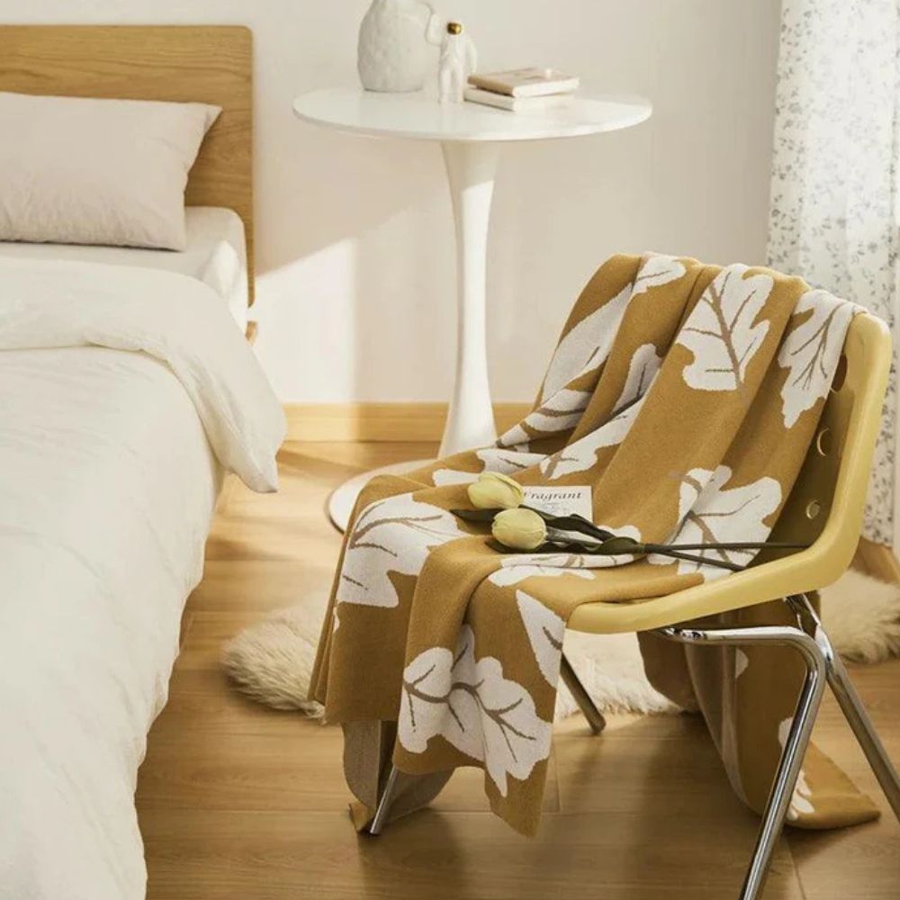 Amber Grove Knit Blanket — product in use