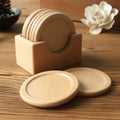 Japanese Style Wooden Coaster | 6pcs Set — alternate angle view
