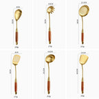Chef's Choice Golden Kitchen Utensils — alternate angle view