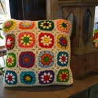 Floral Crochet Cushion Cover — additional view