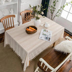 Vintage Lace Hollow Crochet Tablecloth — alternate angle view