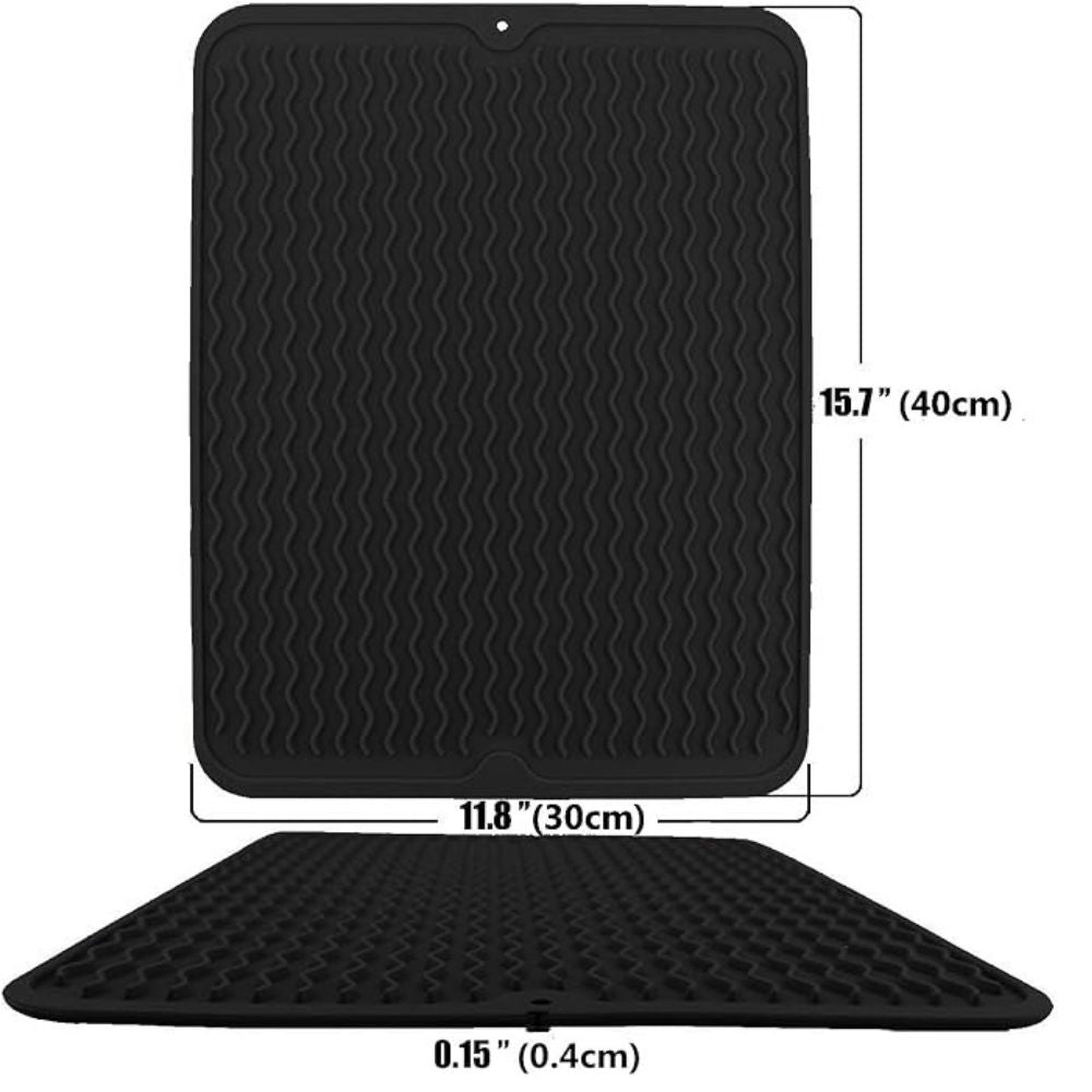 Quick Flow Silicone Kitchen Mat — product in use