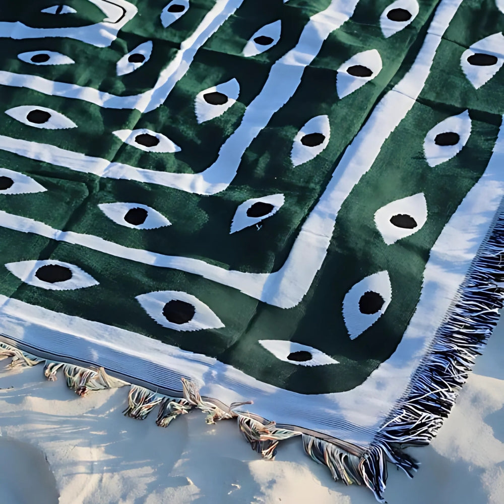 Snake Labyrinth Throw Blanket — lifestyle shot