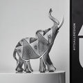 Black & White Spiral Elephant Figurine — main product photo