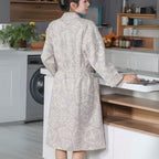 Plush Cotton Jacquard Bathrobe — product in use