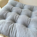 Fuzzy Checkered Fur Padded Cushion — product detail view
