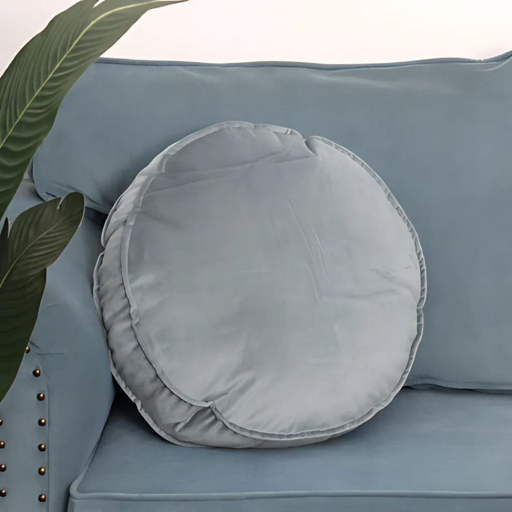 Lavish Velvet Round Cushion — alternate angle view