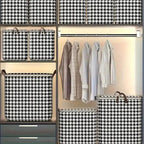 Houndstooth Collapsible Storage Box — lifestyle shot
