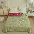 Embroidered Bunny Floral Cotton Blanket — main product photo
