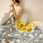 Elegant Floral Summer Blanket — alternate angle view