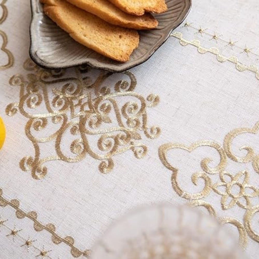 Sorella Luxe Embroidered Tablecloth — additional view