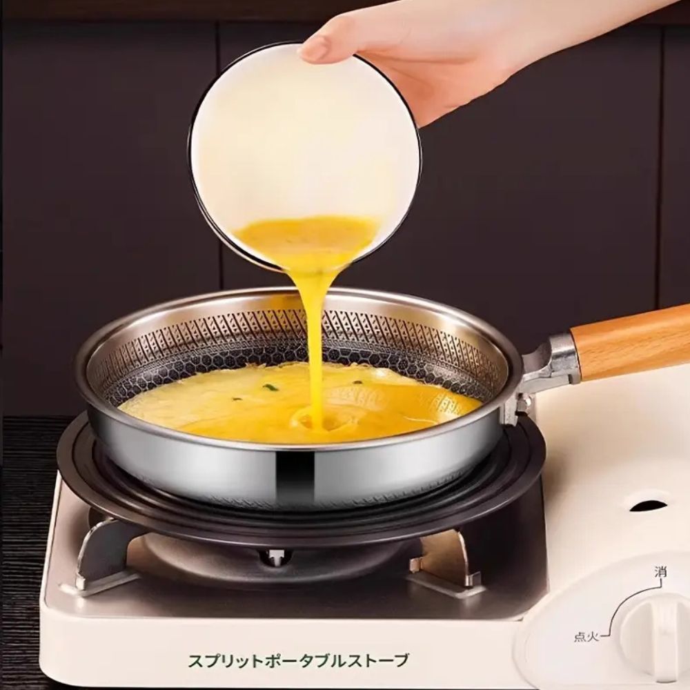 Nature Grip Stainless Steel Pan — product close-up