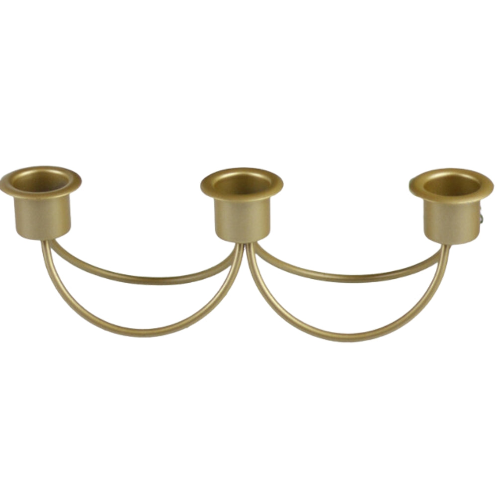 Gilded Trio Iron Candle Holder — alternate angle view