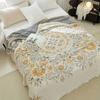 Versailles-Inspired Reversible Floral Blanket — product close-up