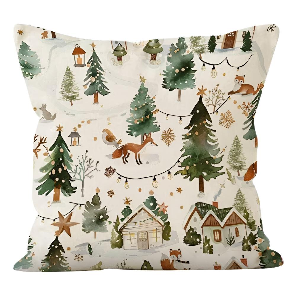 Winter Christmas Cushion Cover — alternate angle view